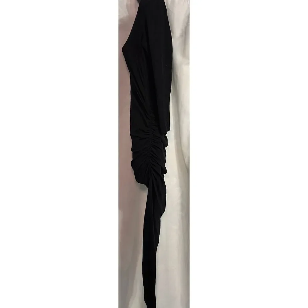 Beautiful UNIQUE Michael Stars Anthropologie Black Maxi Dress Longsleeves Bodyc - Picture 4 of 10